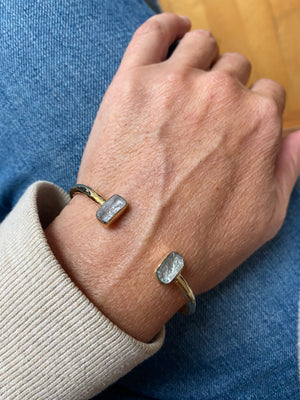 Aviva Duo Stone Cuff Bracelet