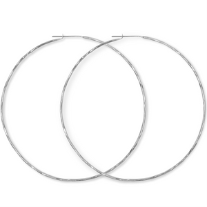 Carladonna 4” Round  Hoop Earrings