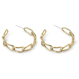 Succession Chainlink Hoop Earrings