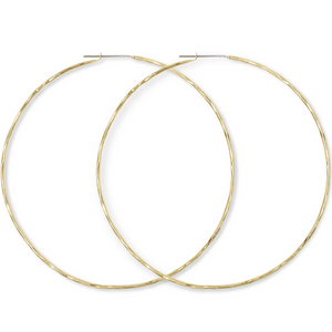 Carladonna 4” Round  Hoop Earrings