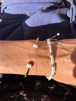 Aviva Duo Stone Cuff Bracelet