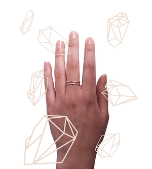 Cloud Edge Stacking Ring - Lissa Bowie