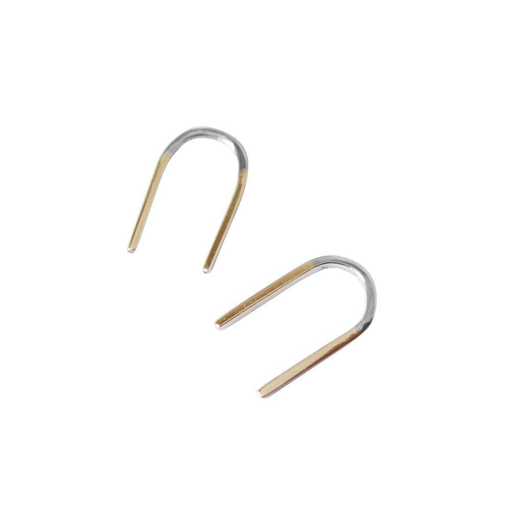Iman Hook Mixed Metal Earrings - Lissa Bowie