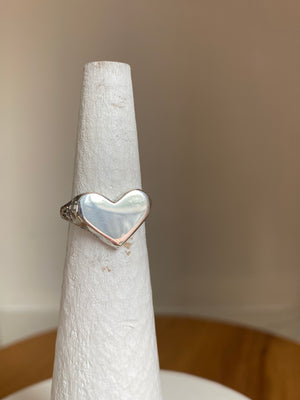 Solid heart ring in