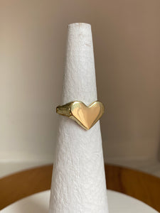 Solid heart ring