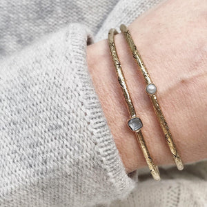 Starlit Stone Bangle Bracelet