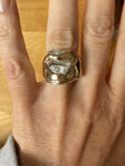 Artemis quartz mixed metal ring
