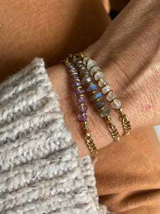 Turner faceted gemstone bracelet