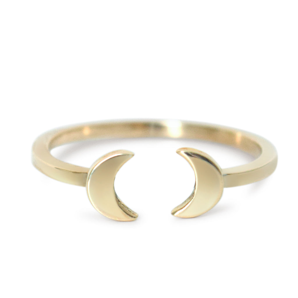 Mirrored Moon Adjustable Stacking Ring - Lissa Bowie